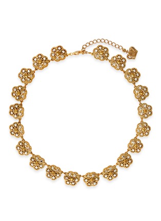 Main View - Click To Enlarge - BUTLER & WILSON - Swarovski crystal pavé floral choker necklace