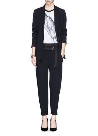 Figure View - Click To Enlarge - HELMUT LANG - Shawl lapel suit blazer
