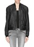 Main View - Click To Enlarge - HELMUT LANG - Crinkled lamb leather bomber jacket