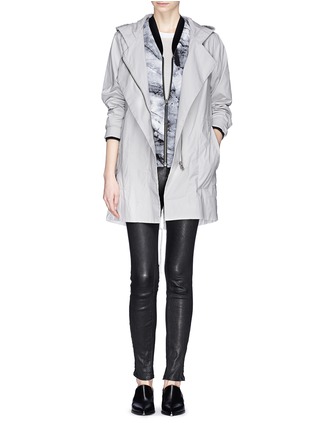 Figure View - Click To Enlarge - HELMUT LANG - Coated hood trench coat