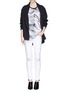 Figure View - Click To Enlarge - HELMUT LANG - 'Terrene' marble print silk T-shirt