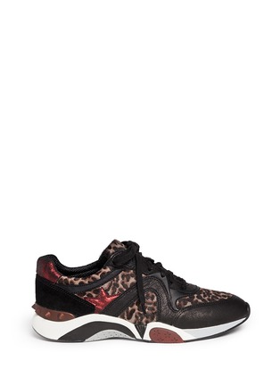 Main View - Click To Enlarge - ASH - 'Hendrix' leopard print leather suede sneakers 