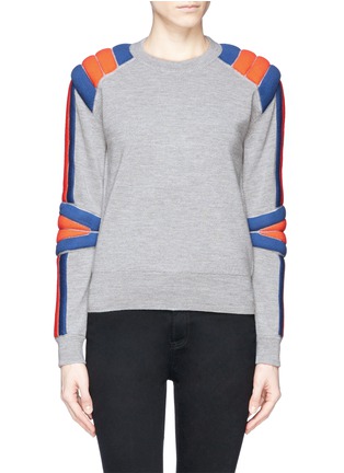 Main View - Click To Enlarge - MARC BY MARC JACOBS - 'Grady' padded stripe sweater