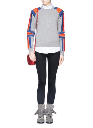 Figure View - Click To Enlarge - MARC BY MARC JACOBS - 'Grady' padded stripe sweater