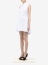 Front View - Click To Enlarge - ALEXANDER MCQUEEN - Cotton collared dress