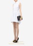Figure View - Click To Enlarge - ALEXANDER MCQUEEN - Cotton collared dress
