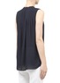 Back View - Click To Enlarge - VINCE - Pleated-back silk-chiffon sleeveless blouse