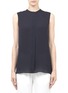 Main View - Click To Enlarge - VINCE - Pleated-back silk-chiffon sleeveless blouse