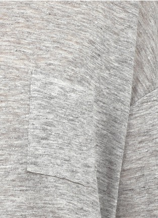Detail View - Click To Enlarge - VINCE - Linen long-sleeve T-shirt