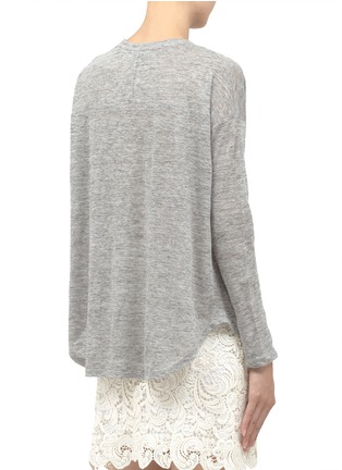 Back View - Click To Enlarge - VINCE - Linen long-sleeve T-shirt