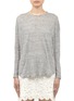 Main View - Click To Enlarge - VINCE - Linen long-sleeve T-shirt