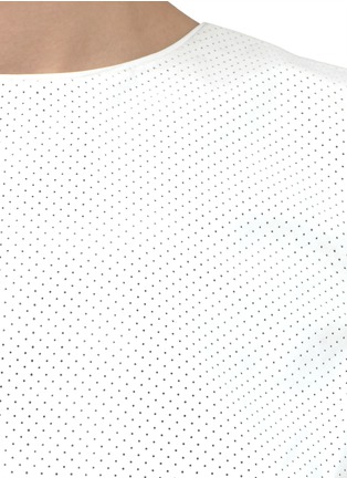 Detail View - Click To Enlarge - VINCE - Perforated leather tank top