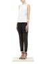 Figure View - Click To Enlarge - VINCE - Perforated leather tank top