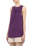 Front View - Click To Enlarge - ELIZABETH AND JAMES - Larissa twisted front jersey top