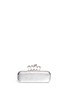 Main View - Click To Enlarge - ALEXANDER MCQUEEN - Metallic leather knuckle box clutch