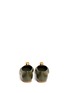 Back View - Click To Enlarge - ALEXANDER MCQUEEN - Crystal skull leather ballerina flats