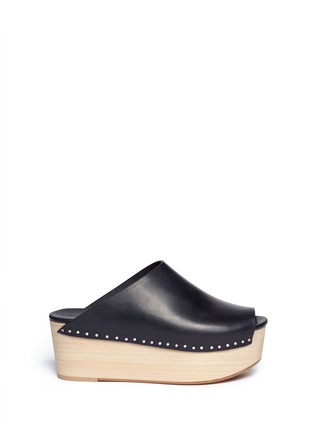 Main View - Click To Enlarge - RICK OWENS  - Leather platform mules