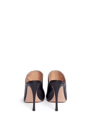 Back View - Click To Enlarge - GIANVITO ROSSI - Peep-toe leather mules