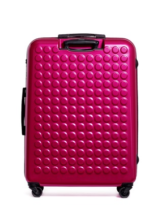 Back View - Click To Enlarge - DOT-DROPS - X-tra Light 29" suitcase - Metallic pink