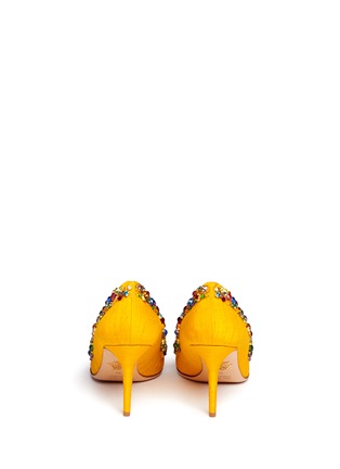 Back View - Click To Enlarge - CHARLOTTE OLYMPIA - 'Semiprecious' crystal silk pumps
