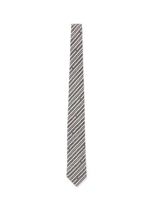 Main View - Click To Enlarge - HARDY AMIES - Diagonal stripe cotton tie