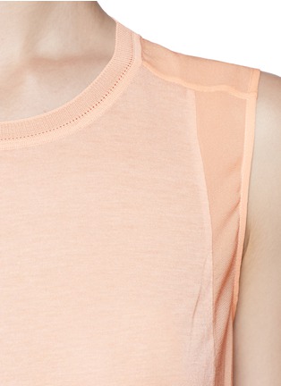 Detail View - Click To Enlarge - VINCE - Chiffon and jersey tank top