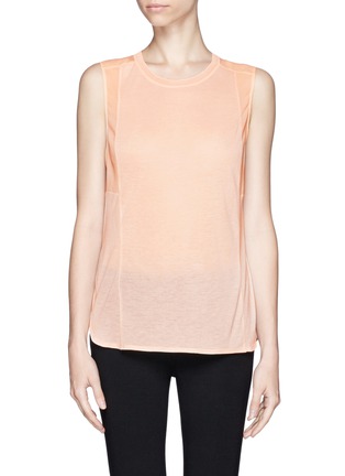 Main View - Click To Enlarge - VINCE - Chiffon and jersey tank top