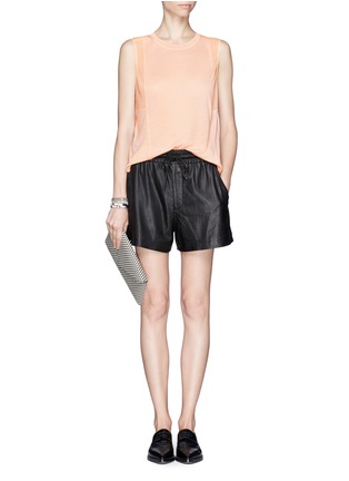 Figure View - Click To Enlarge - VINCE - Chiffon and jersey tank top