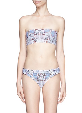 Main View - Click To Enlarge - WILDFOX COUTURE - Butterfly print bandeau bikini top