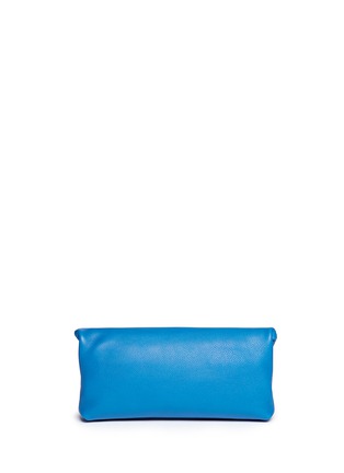 Back View - Click To Enlarge - ALEXANDER MCQUEEN - 'Padlock' pebbled leather clutch