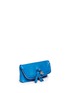 Front View - Click To Enlarge - ALEXANDER MCQUEEN - 'Padlock' pebbled leather clutch
