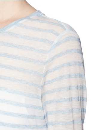 Detail View - Click To Enlarge - VINCE - Striped long tissue jersey tee
