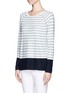 Front View - Click To Enlarge - VINCE - Colour block stripe cotton sweater