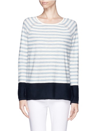 Main View - Click To Enlarge - VINCE - Colour block stripe cotton sweater