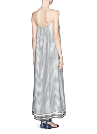 Back View - Click To Enlarge - VINCE - Abstract print silk maxi dress