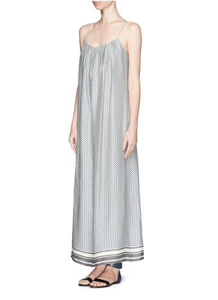 Figure View - Click To Enlarge - VINCE - Abstract print silk maxi dress