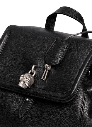Detail View - Click To Enlarge - ALEXANDER MCQUEEN - 'Padlock' leather backpack