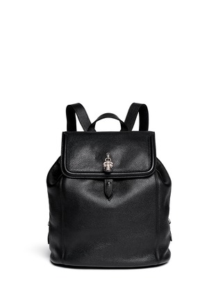 Main View - Click To Enlarge - ALEXANDER MCQUEEN - 'Padlock' leather backpack