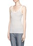 Front View - Click To Enlarge - VINCE - Striped rib tank top