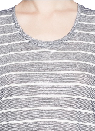 Detail View - Click To Enlarge - VINCE - Stripe linen-cotton T-shirt