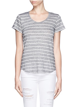 Main View - Click To Enlarge - VINCE - Stripe linen-cotton T-shirt