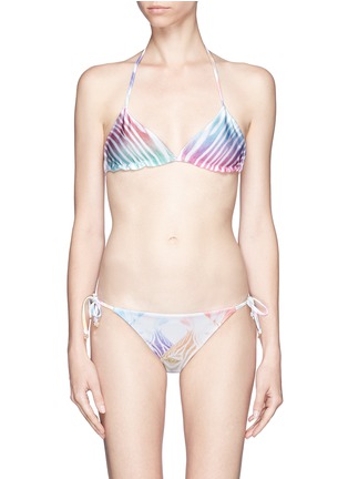 Main View - Click To Enlarge - WILDFOX COUTURE - Rainbow zebra reve string top