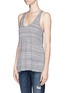 Front View - Click To Enlarge - VINCE - Stripe racer back tank top