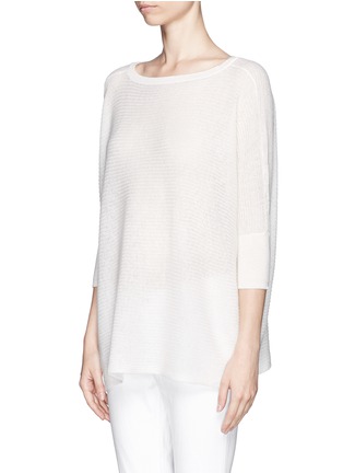 Front View - Click To Enlarge - VINCE - Eyelet knit cashmere sweater