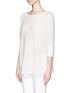 Front View - Click To Enlarge - VINCE - Eyelet knit cashmere sweater