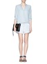 Figure View - Click To Enlarge - VINCE - Slanted pocket chambray shorts