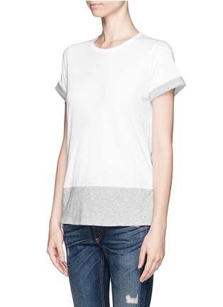Front View - Click To Enlarge - VINCE - Contrast sleeve and hem T-shirt