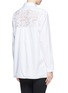Back View - Click To Enlarge - NO.21 - Lace panel poplin shirt