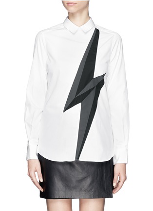 Main View - Click To Enlarge - NEIL BARRETT - Lightning poplin shirt 