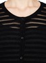 Detail View - Click To Enlarge - SANDRO - 'Gloria' open knit stripe cardigan